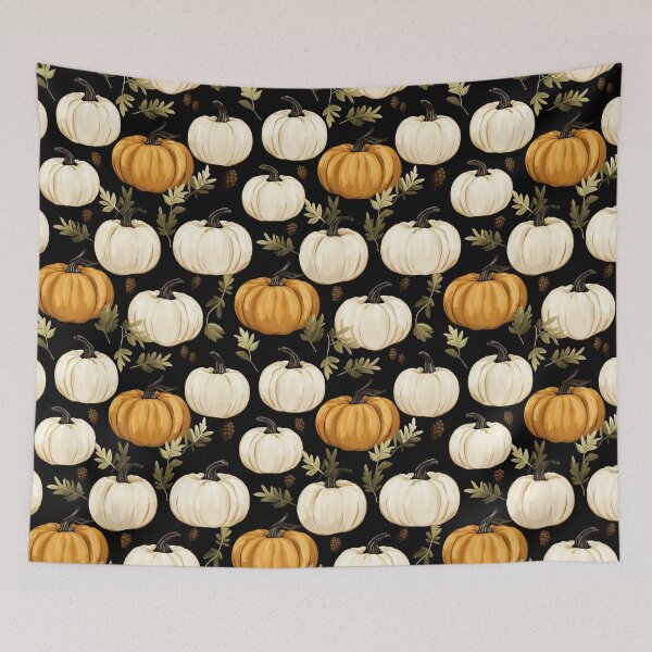 Item preview, Pretty Pumpkin Design in Orange, White, and Black designed and sold by LWLDesigns.