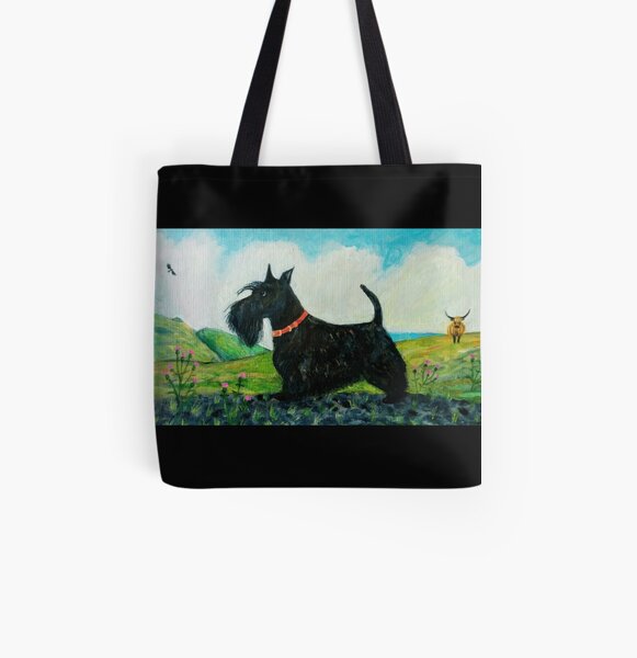Angus the Scottish Terrier Dog All Over Print Tote Bag