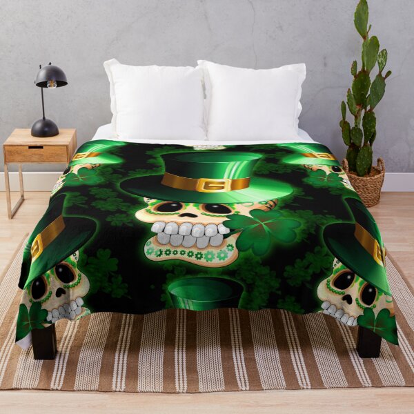 Item preview, St Patrick Lucky Irish Skull Cartoon  designed and sold by BluedarkArt.