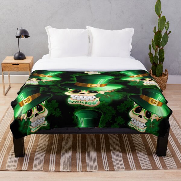 Item preview, St Patrick Lucky Irish Skull Cartoon  designed and sold by BluedarkArt.