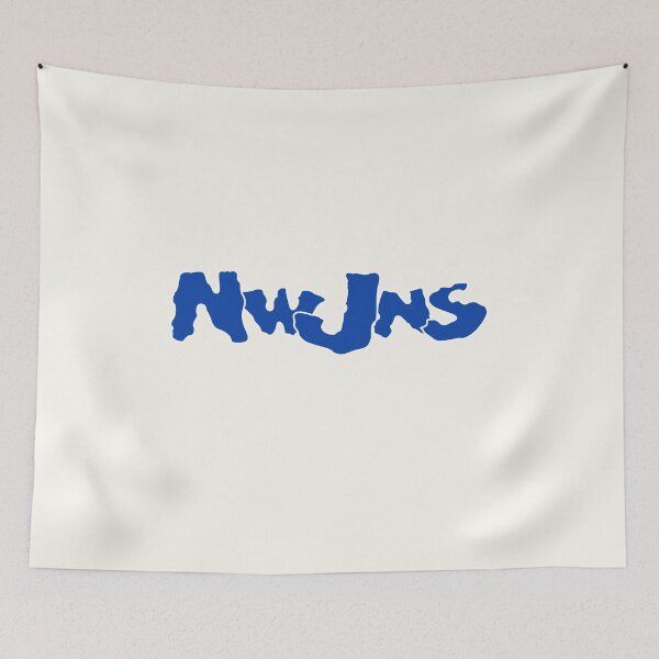 Item preview, Newjeans logo NWJNS kpop Y2K aesthetic/ Blue text designed and sold by SoloAutenica.