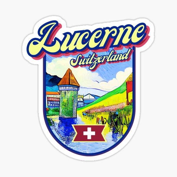 Vista previa del artículo con la obra «Lucerna al Monte Titlis y atracciones turísticas, Hotel de lujo en Lucerna y lugares para visitar, Excursiones de un día desde Lucerna, alojamiento en Lucerna, Suiza, Viajes y visitas turísticas suizas, Recuerdo I Love Lucerne», diseñado y vendido por SwissCalibre.
