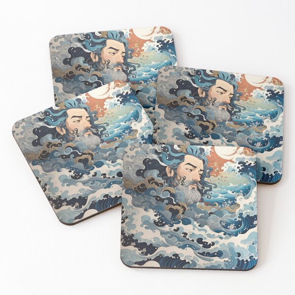 Item preview, Wave off Kanagawa King Neptune designed and sold by ElLocoMus.