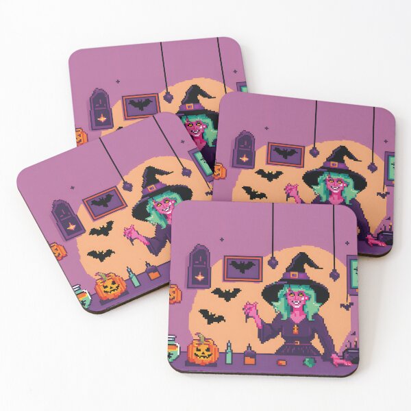 Item preview, witch, pixel art, Halloween, retro computer game designed and sold by Mauswohn.