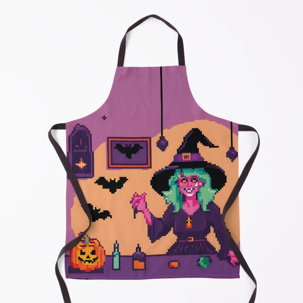 Item preview, witch, pixel art, Halloween, retro computer game designed and sold by Mauswohn.