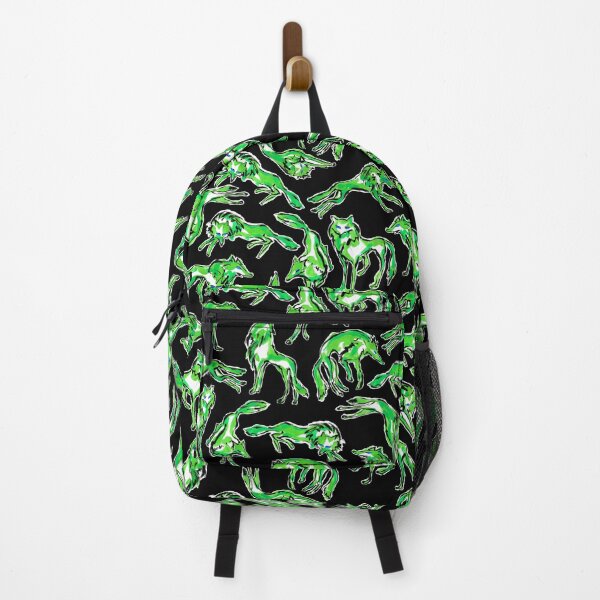 Item preview, Fox ,brush ,paint ,ornaments, wild animal ,black ,Fluo green designed and sold by letsgow8th.