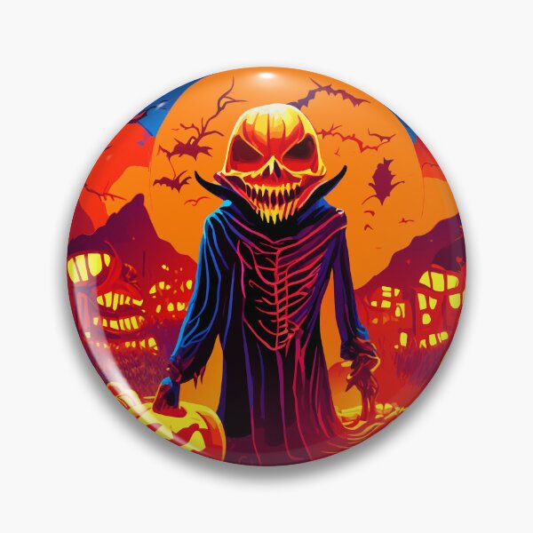 Item preview, Impresión de truco o trato de Jack-o'-Lantern monstruoso de calabaza de Halloween no-muerto designed and sold by SemARTDesign.