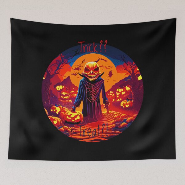 Item preview, Undead Halloween Pumpkin Monsterous Jack-o'-Lantern Trick or Treat Print designed and sold by SemARTDesign.