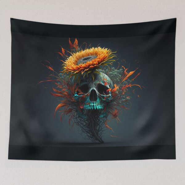 Item preview, Skull & sunflower designed and sold by silent-violin.