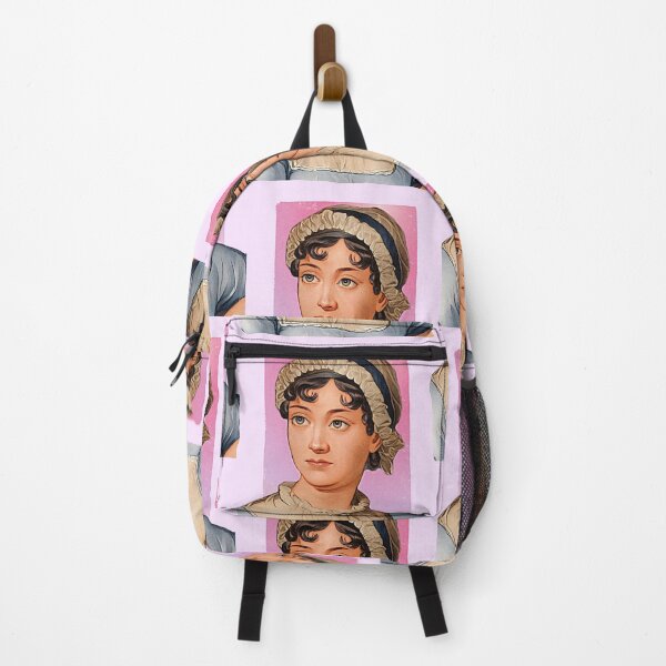 Item preview, English Novelist Jane Austen - pink - illustration designed and sold by Litstoy.