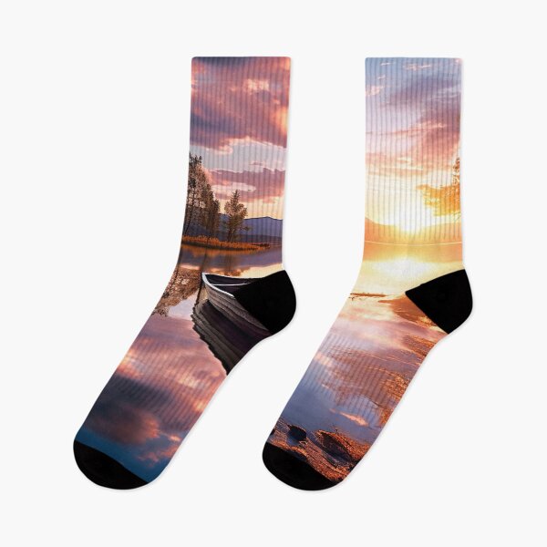 Item preview, Rowing boat at sunset. designed and sold by ScenicViewPics.