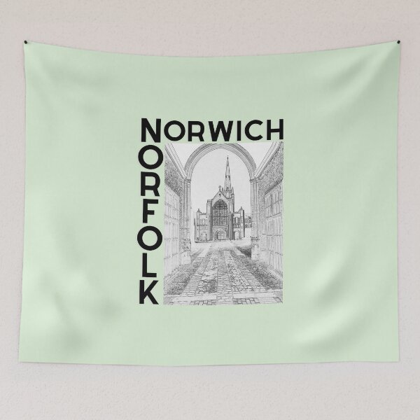 Item preview, Norwich Norfolk Cathedral illustration - tote bag designed and sold by MyriadNorfolk.