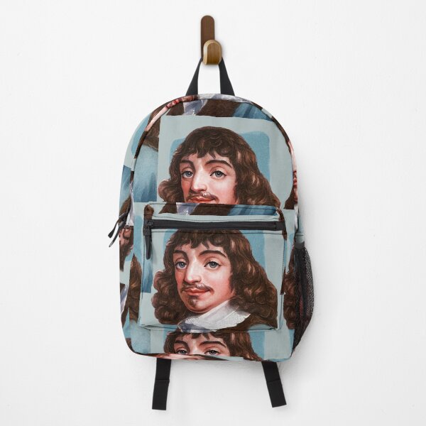 Item preview, French Philosopher René Descartes - sapphire - illustration designed and sold by Litstoy.