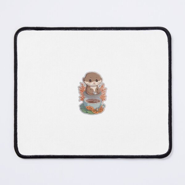 Item preview, Cute otter with cup of tea fall edition designed and sold by nanou-creations.