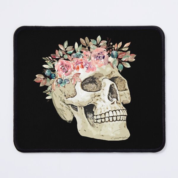 Item preview, Skull with flowers designed and sold by DestinyPrint.