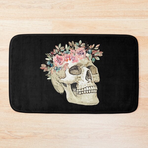 Item preview, Skull with flowers designed and sold by DestinyPrint.