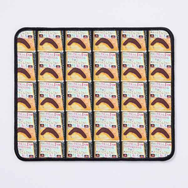 Item preview, Australian Boomerang Two Aboriginal Flags designed and sold by PodmenikArt.
