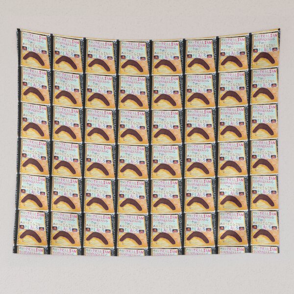Item preview, Australian Boomerang Two Aboriginal Flags designed and sold by PodmenikArt.