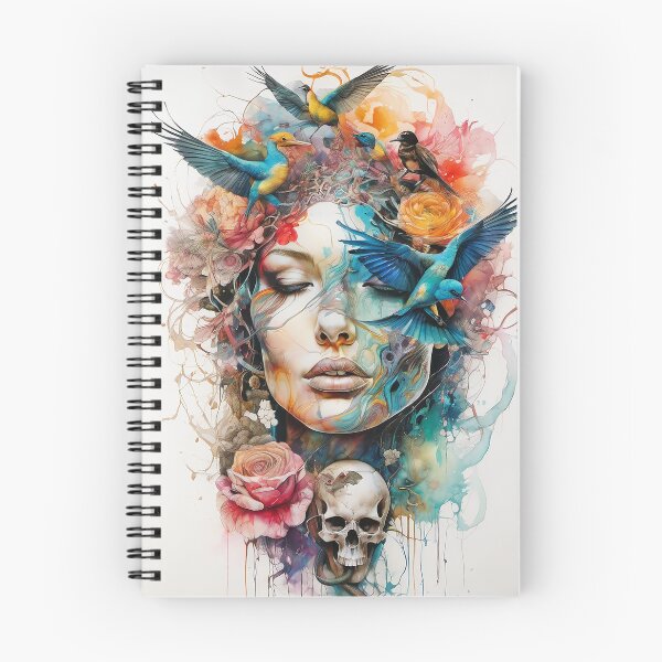 Item preview, Woman, Snakes and Flowers Original Art by CeyhunS designed and sold by CeyhunS.
