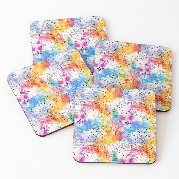 Item preview, Music: Watercolor notes and staves on a white background designed and sold by FairyQueen.