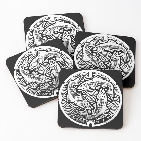 Item preview, Fish in water on manhole in Japan designed and sold by mattraski.