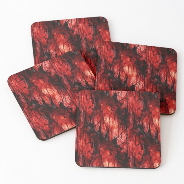 Item preview, Black and red watercolor pattern gothic steampunk horror designed and sold by FairyQueen.