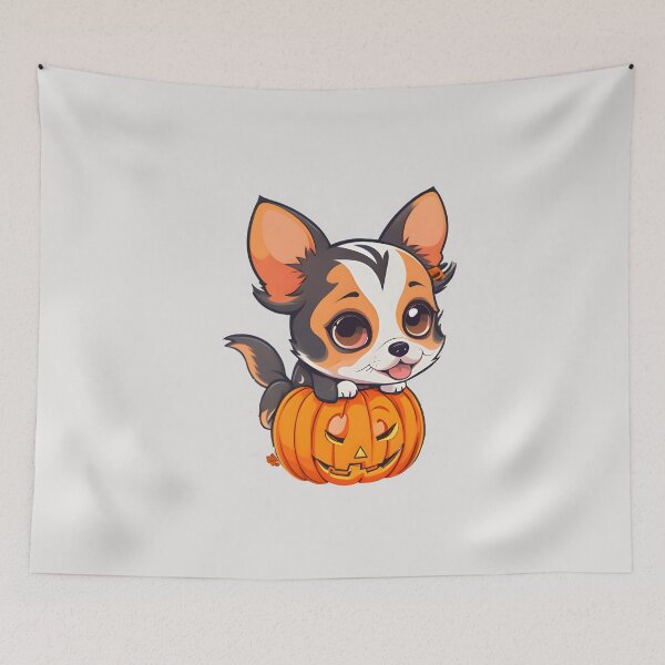 Item preview, Cute Halloween Puppy and Pumpkin designed and sold by BloomCatB.
