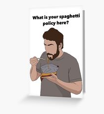 Sunny Spaghetti Design Greeting Card