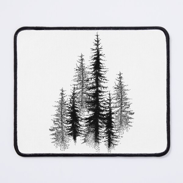 Item preview, Dotwork black scandinavian forest. designed and sold by CastroCindy.