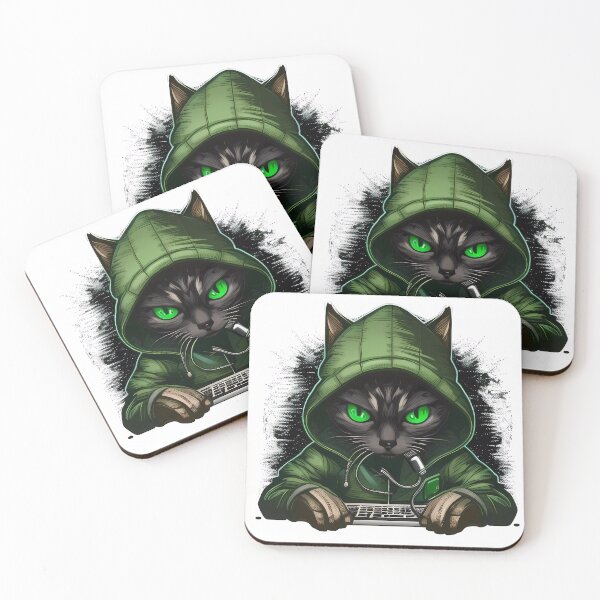 Item preview, “Hacker Meowtrice: The Feline Revolution” designed and sold by Art-Vortex-fr.