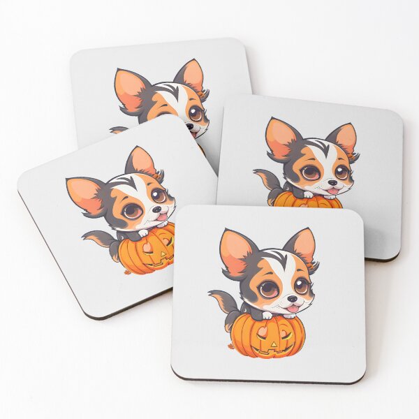 Item preview, Cute Halloween Puppy and Pumpkin designed and sold by BloomCatB.