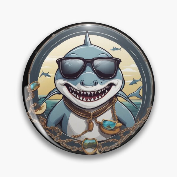 Artikelvorschau, Cartoon-Hai mit Sonnenbrille entworfen und verkauft von RaphDesign.