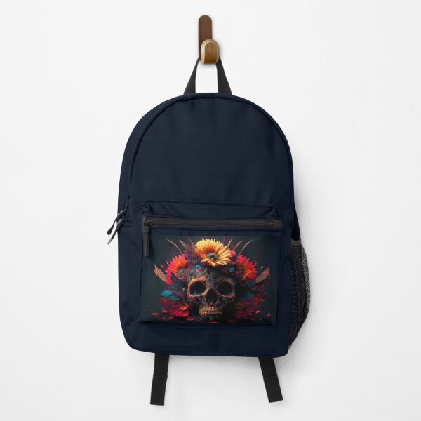 Item preview, Skull & flowers, AI artwork designed and sold by silent-violin.