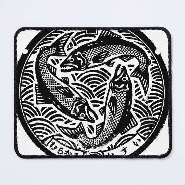 Item preview, Fish on a manhole in Japan designed and sold by mattraski.