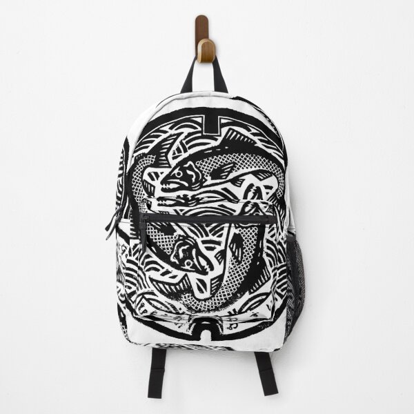 Item preview, Fish on a manhole in Japan designed and sold by mattraski.