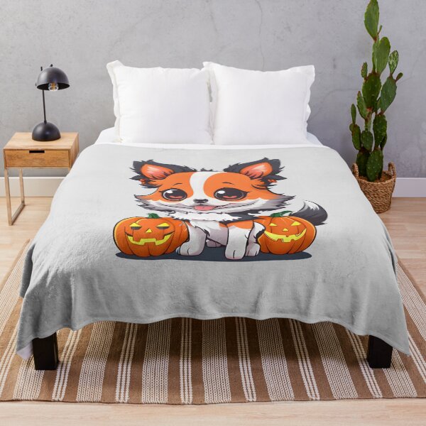 Item preview, Halloween Puppy and Pumpkins designed and sold by BloomCatB.