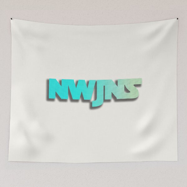 Item preview, Newjeans logo NWJNS kpop Y2K aesthetic/ Blue Green Gradient designed and sold by SoloAutenica.