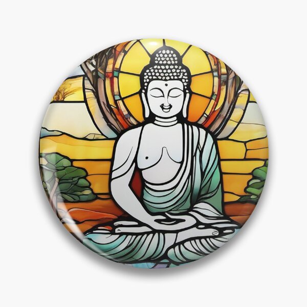 Item preview, Buddha Stained Glass, Original Art by CeyhunS designed and sold by CeyhunS.