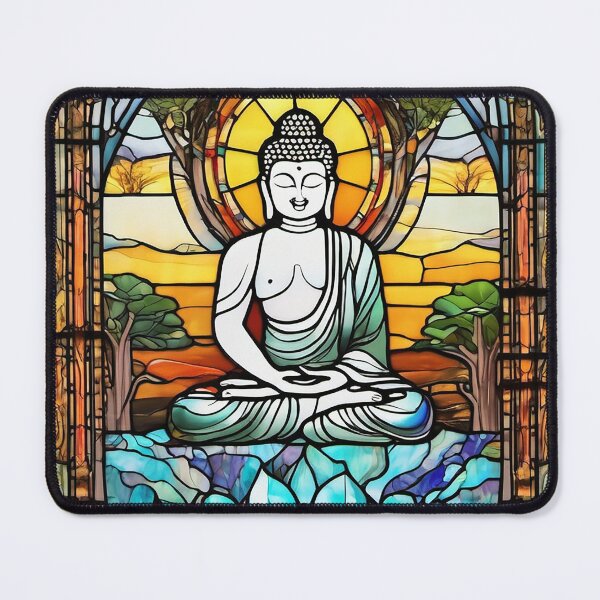 Item preview, Buddha Stained Glass, Original Art by CeyhunS designed and sold by CeyhunS.