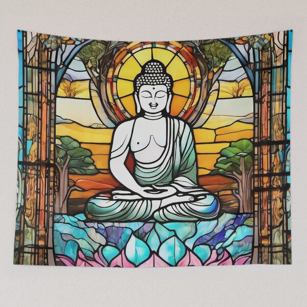 Item preview, Buddha Stained Glass, Original Art by CeyhunS designed and sold by CeyhunS.