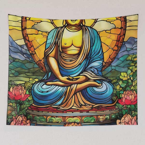 Item preview, Buddha Stained Glass, Original Art by CeyhunS designed and sold by CeyhunS.