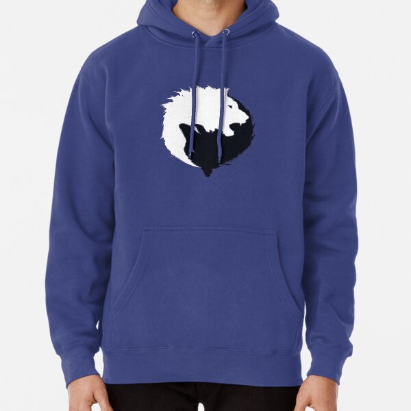 yin and yang wolf hoodie