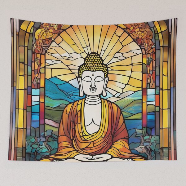 Item preview, Buddha Stained Glass, Original Art by CeyhunS designed and sold by CeyhunS.