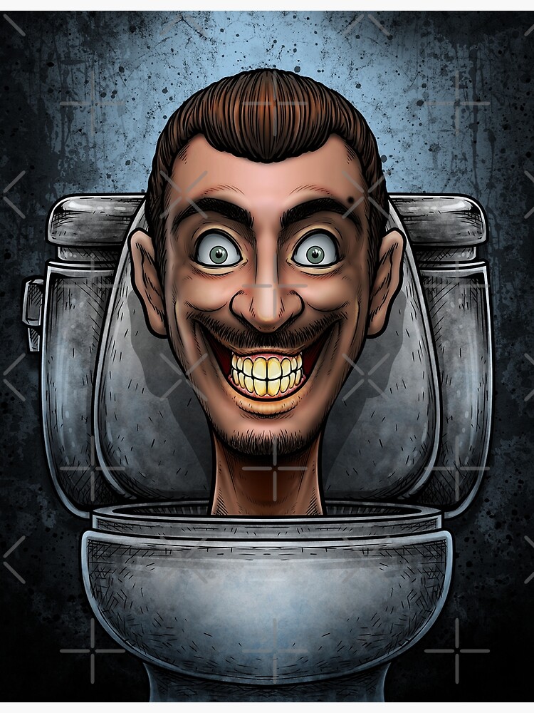 Skibidi toilet Funny Face | Art Board Print