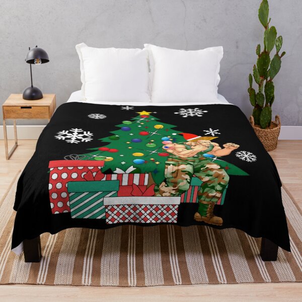 Item preview, Guile Around The Christmas Tree Street Fighter designed and sold by DesignerBomboo.