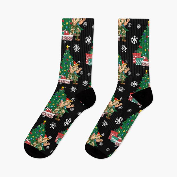 Item preview, Guile Around The Christmas Tree Street Fighter designed and sold by DesignerBomboo.