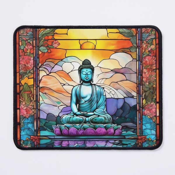 Item preview, Buddha Stained Glass, Original Art by CeyhunS designed and sold by CeyhunS.