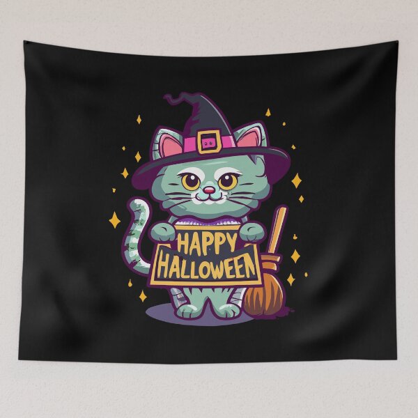 Item preview, Charming Witchy Kitty - Magical Halloween designed and sold by BNCH44.