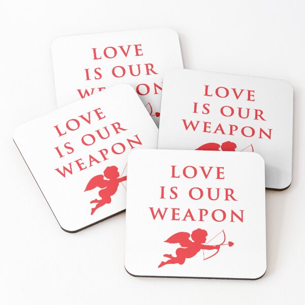 Item preview, Love is our weapon in red with cupido designed and sold by Xmepr.