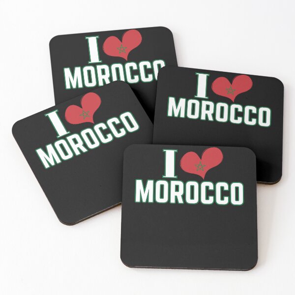 Item preview, I Love Morocco I Heart Morocco Flag designed and sold by BunBuntheDog-.